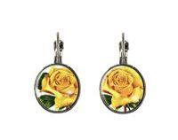 Rose Postage Stamp Earrings Diamond Jubilee